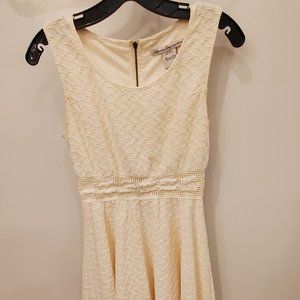 American Rag Cie Dress, Knee Length, Cream, Medium